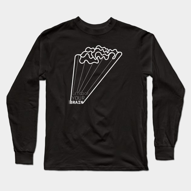 Paradox White Brain Long Sleeve T-Shirt by Enickma